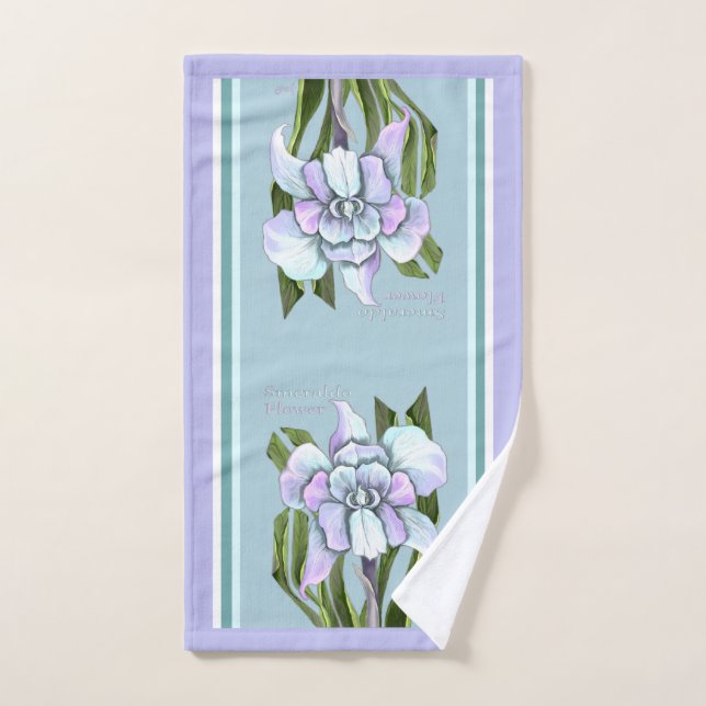 Smeraldo flower hand towel  (Hand Towel)