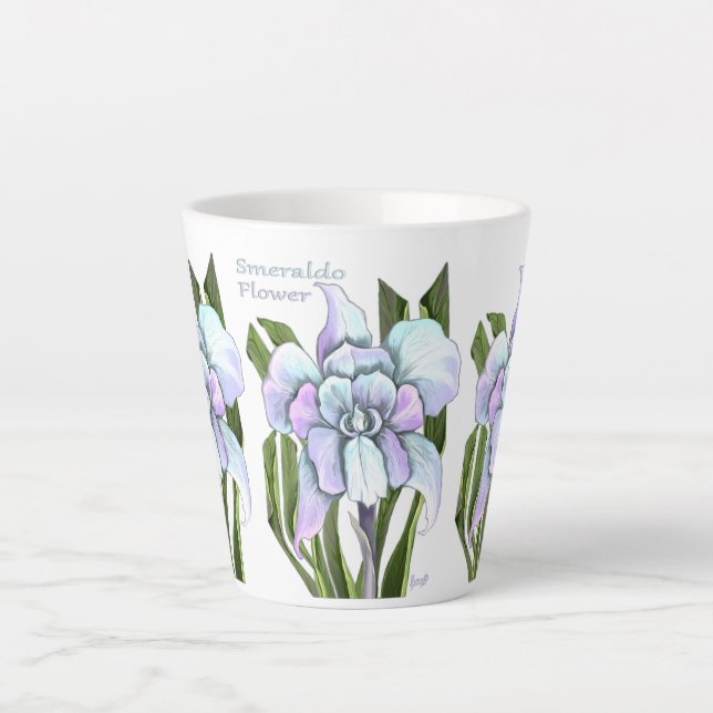 Smeraldo flower latte mug (Front)