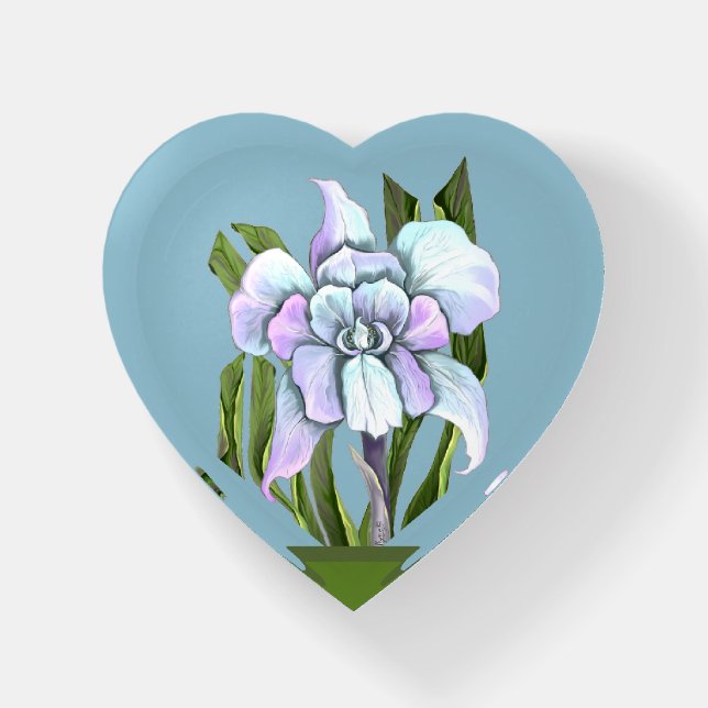 Smeraldo Flower Paperweight (Front)