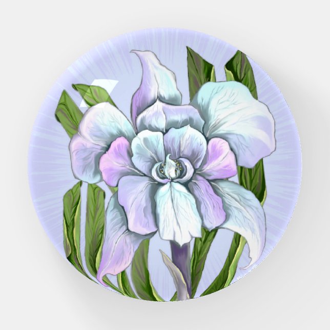Smeraldo flower Paperweight (Front)