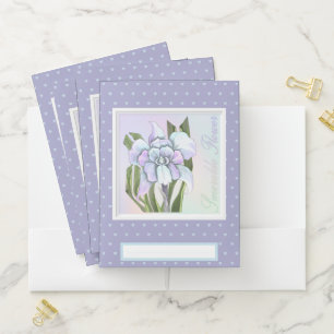 Smeraldo flower pocket folder