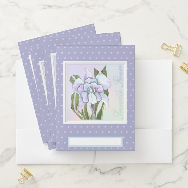 Smeraldo flower pocket folder (In Situ)