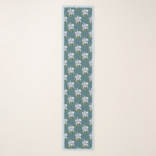 Smeraldo flower Scarf (Front)