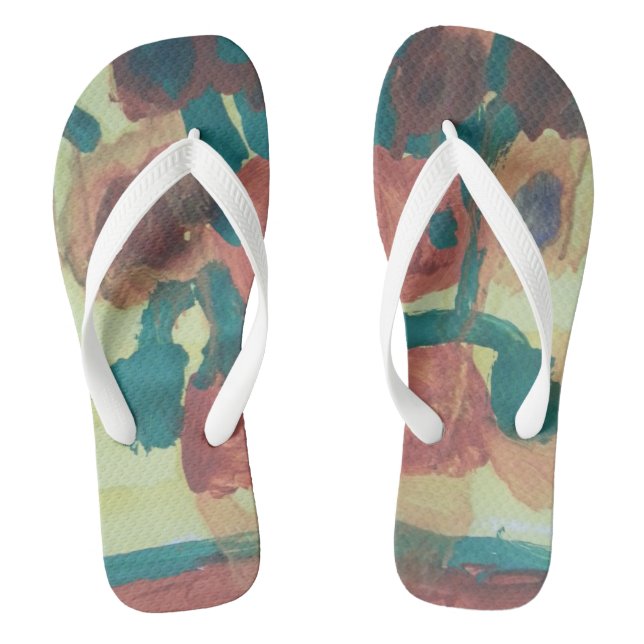 Smeraldo Gallery"Sunflowers Interpretation" Flip Flops (Footbed)