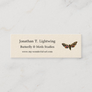 Smerinthus ocellata - Eyed Hawk-Moth Color Image B Mini Business Card