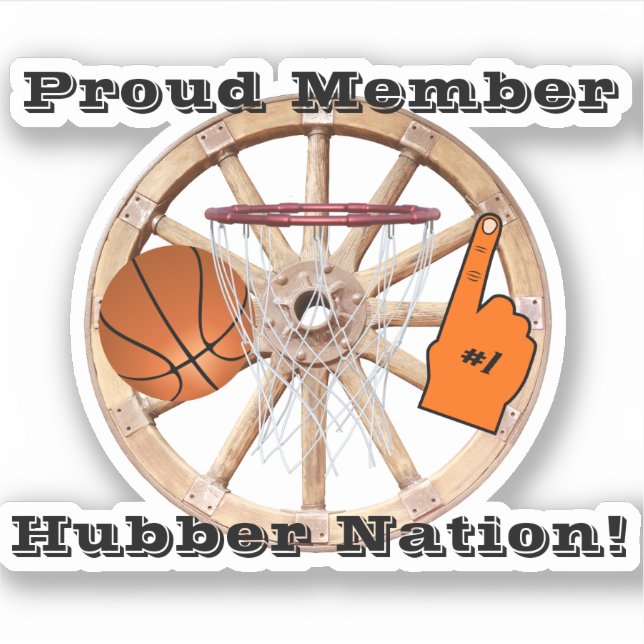 Smethport Hubbers Hubber Nation Basketball Fan Sticker (Front)