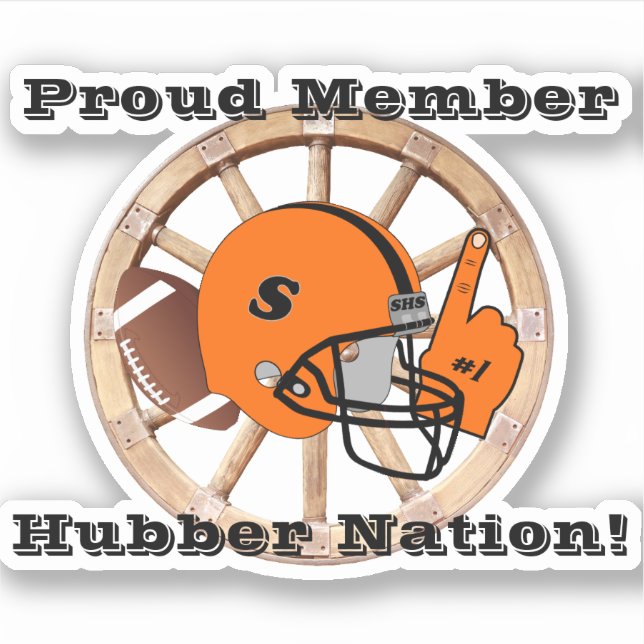 Smethport Hubbers Hubber Nation Football Fan Sticker (Front)
