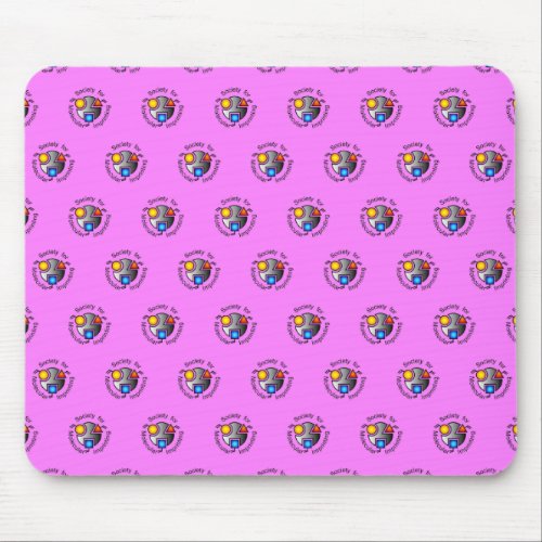 SMI logo mousepad pink tiled