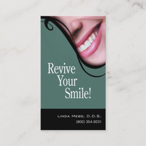 "Smile 2" Dentist Hygienist Cosmetic Dentistry Business Card Template