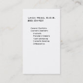 "Smile 2" Dentist Hygienist Cosmetic Dentistry Business Card (Back)