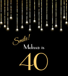 40th birthday backdrop gifts