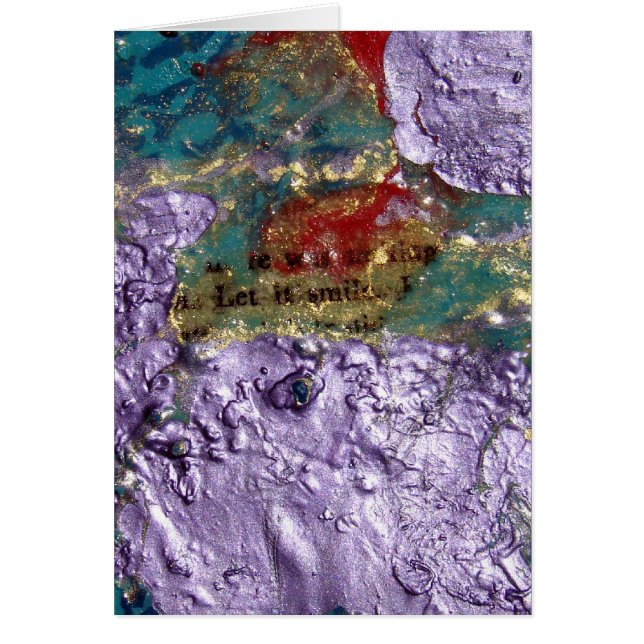 Smile Abstract Mixed Media Collage Cards (Front)