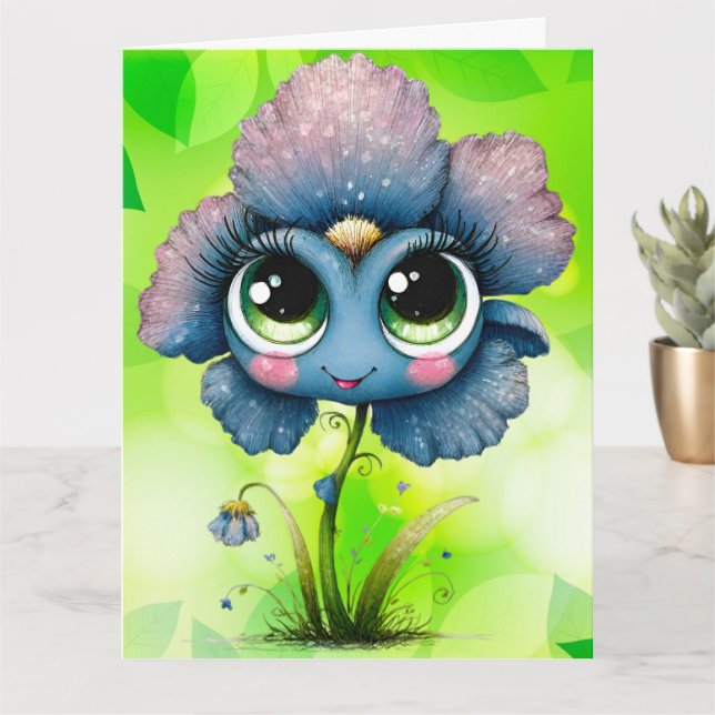 * Smile-Add your special message * Card (Small Plant)