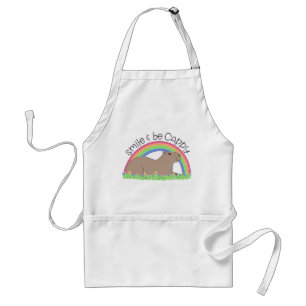 Smile and Be Cappy cute happy capybara Adult Apron
