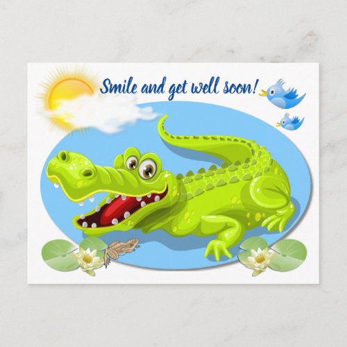 Smile and Get Well Soon Postcard