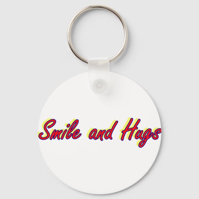 Smile and Hugs Keychain (Front)
