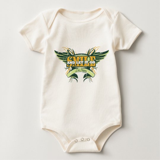 Smile and Let it Go Wings Baby Bodysuit