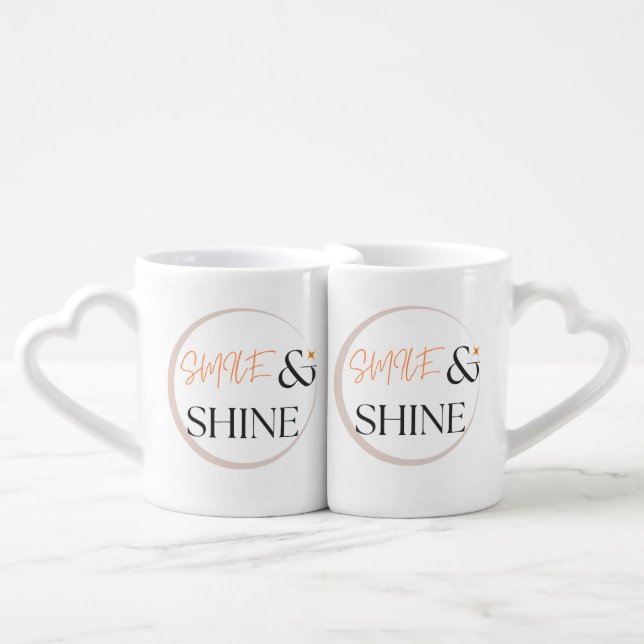 Smile and Shine | Positive Vibes Mug Pair (Front Nesting)