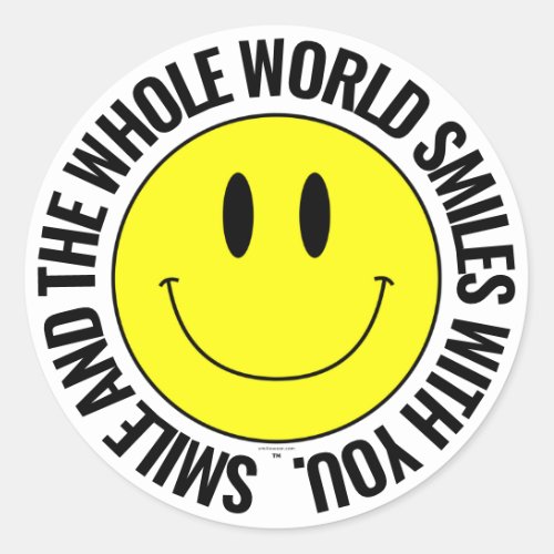Smile And The Whole World Smiles Smilie Sticker