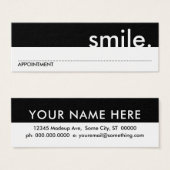 smile. (appointment card) (Front & Back)