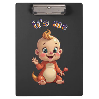 smile at cute baby's joy, and happiness. clipboard
