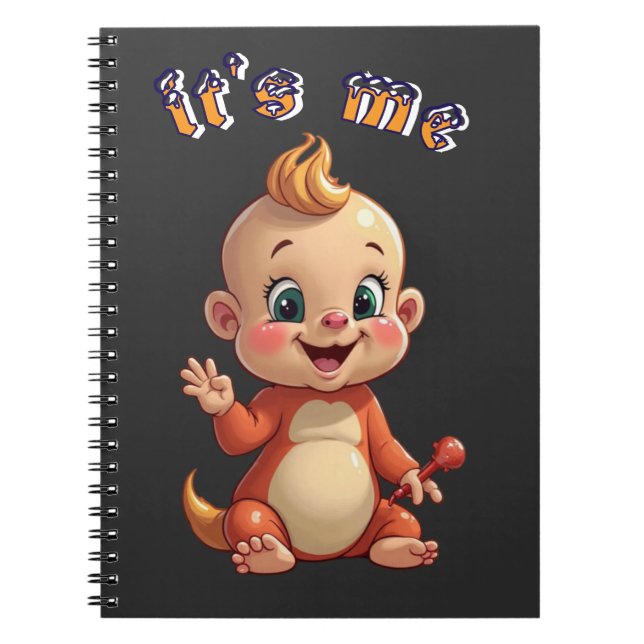 smile at cute baby's joy, and happiness. notebook (Front)