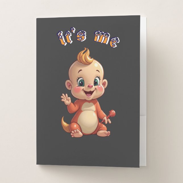 smile at cute baby's joy, and happiness. pocket folder (Front)