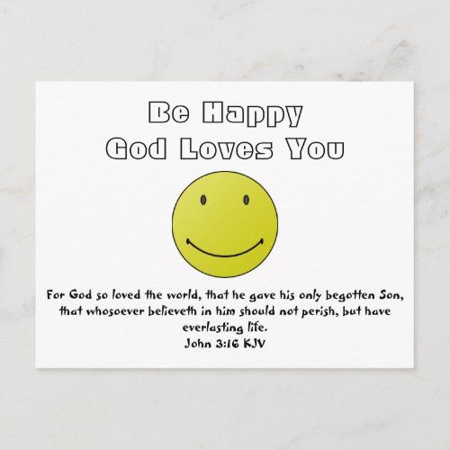 Smile Because God Loves You Postcard