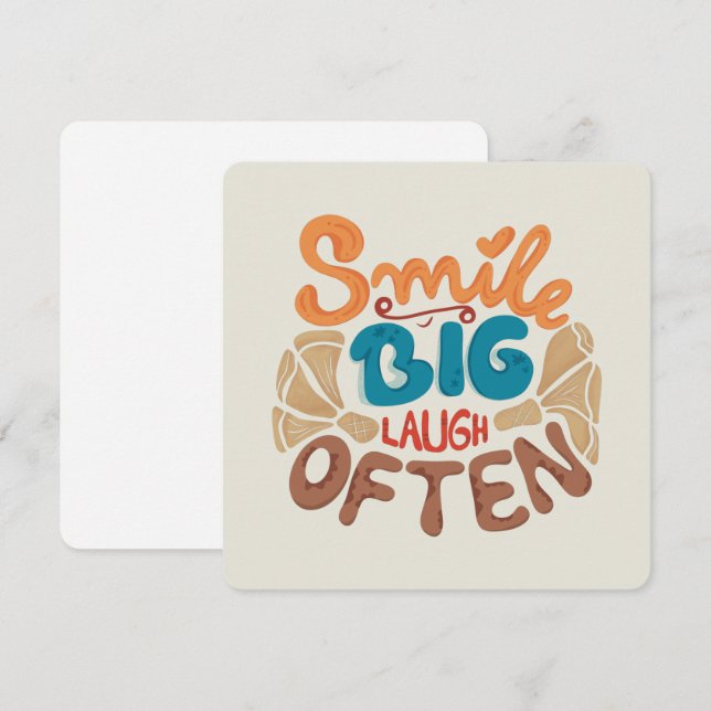 Smile Big Laugh Often: Joyful  Holiday Card (Front/Back)