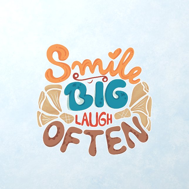 Smile Big Laugh Often: Joyful  Wall Decal (Insitu 1)