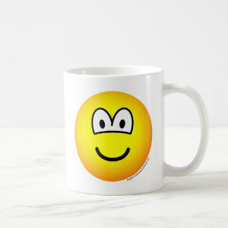Smile! big tellow emoticon coffee mug