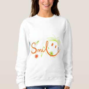 Smile Brush Style Line Art Women’s Sweatshirt