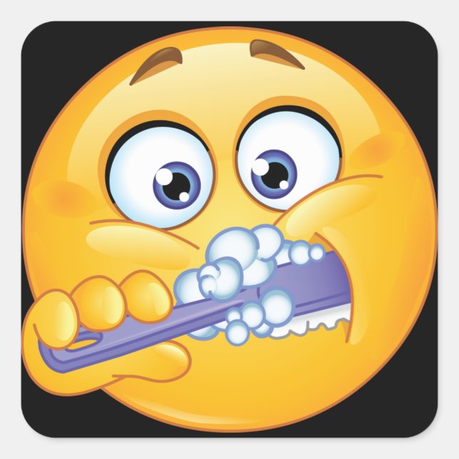 Smile - Brush Your Teeth  Sticker (Front)