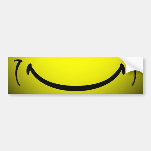 Smile Bumper Sticker Car Bumper Sticker | Zazzle