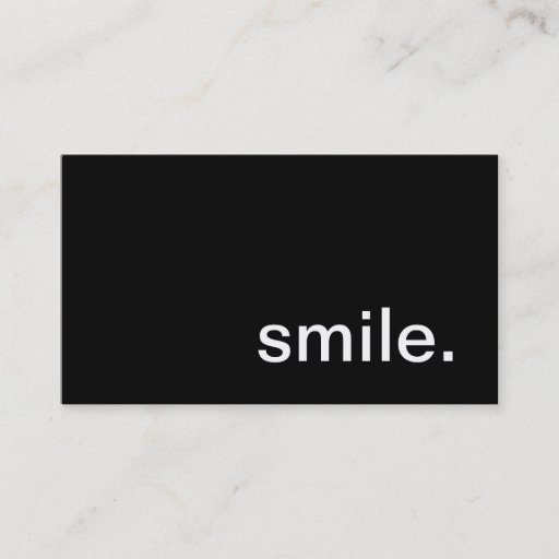 Customizable Smile Business Card