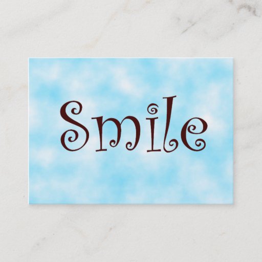Customizable smile-business cards