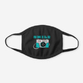 Smile Camera Ready Black Cotton Face Mask (Front)