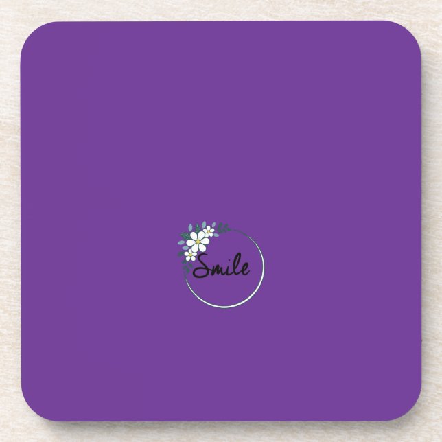 Smile Cara Beverage Coaster (Front)