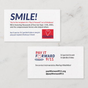 Smile Cards from Pay it Forward 9/11