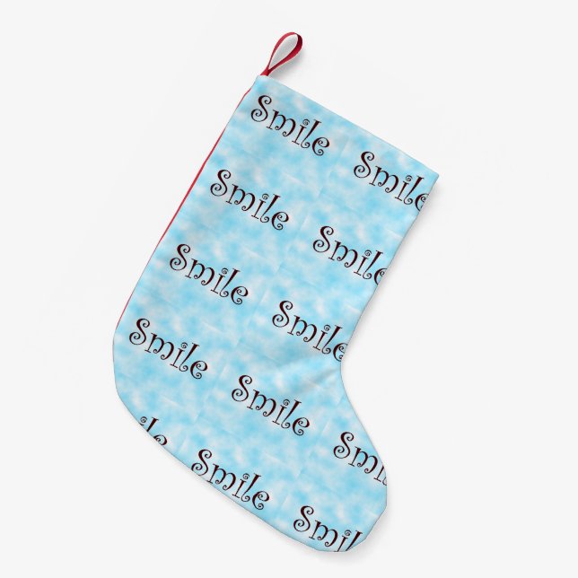 Smile-christmas stocking (Front (Hanging))