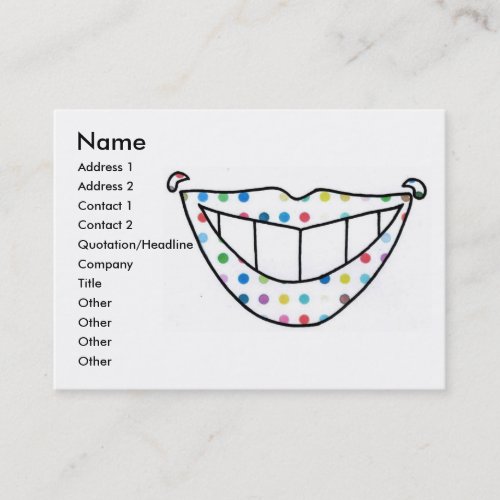 Smile Chubby business cards