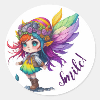 Smile! Classic Round Sticker