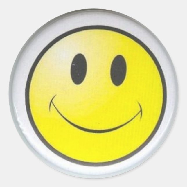 smile classic round sticker (Front)