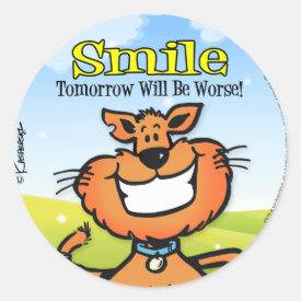 Smile Classic Round Sticker