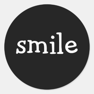 smile classic round sticker