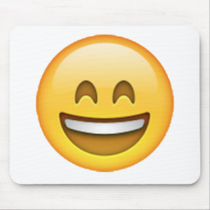 Smile Closed Eyes - Emoji Mouse Pad