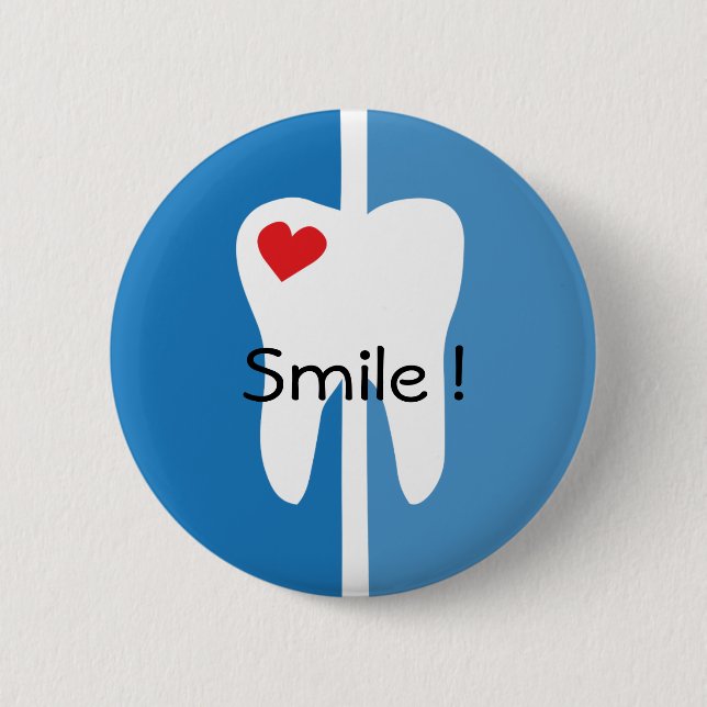 Smile cool dental hygienist name pin (Front)