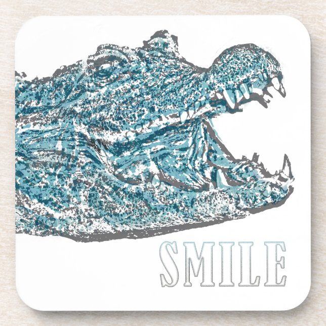 Smile Crocodile  Beverage Coaster (Front)