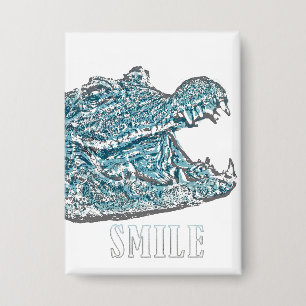 Smile Crocodile Button