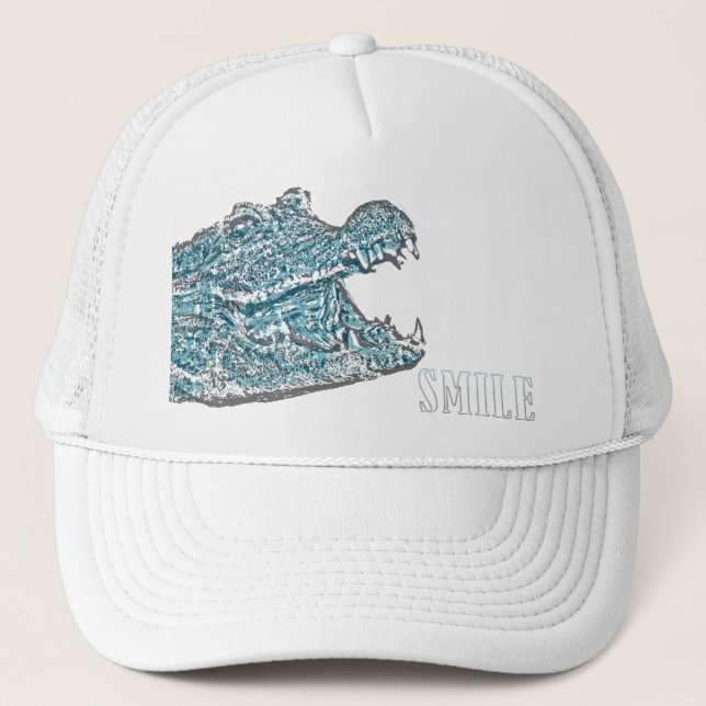 Smile Crocodile Trucker Hat (Front)